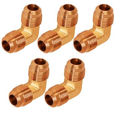 Imagem de Highcraft G55-58-5 Flare 90° Conexão de cotovelo 5/8" O.D. Latão (pacote com 5)