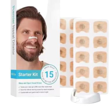 Imagem de Dilatador Nasal Magnético - Aumente a Entrada de Oxigênio, Reduza o Ronco, Melhore a Qualidade do Sono - Resistente ao Suor, Seguro para a Pele - Solução Extra Forte para Ronco (Preto)