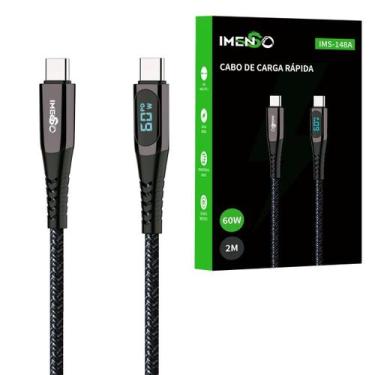 Imagem de Cabo Carregador Display Digital USBC USBC 2 Metros  para Smart Phone  