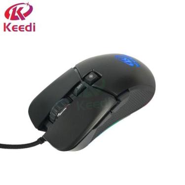 Imagem de Mouse Gamer Ergonômico RGB Até 7200dpi Com Fio 1.5M KEEDI MOU905