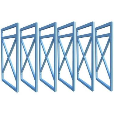 Imagem de Seis Suporte Para Prateleira Estilo Industrial 06 Un. ul - Ômega Supor