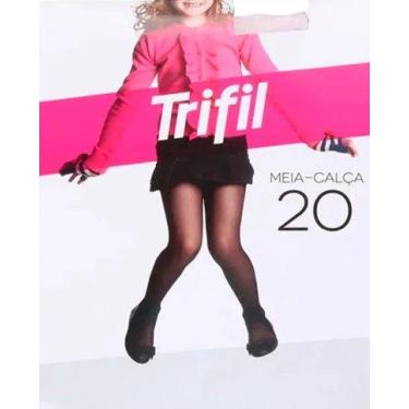 Imagem de Meia calca infantil fio 20 trifil 6851, Preto, P