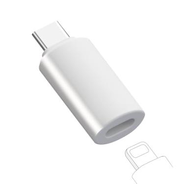 Imagem de Para conversor adaptador macho tipo C para Lightning fêmea, para cabo USB C macho para Lightning fêmea, suporta carregamento/transferência de dados e áudio para iPhone 16/16pro/16plus/16pro max etc
