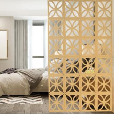 Imagem de Kit 12 Placas Mdf Modulo Divisoria Ambiente 3Mm 29Cm Vazado