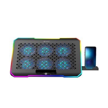 Imagem de Base para Notebook C3Tech NBC-550BK Gamer Até 17,3&quot;, Cooler, USB, LED RGB