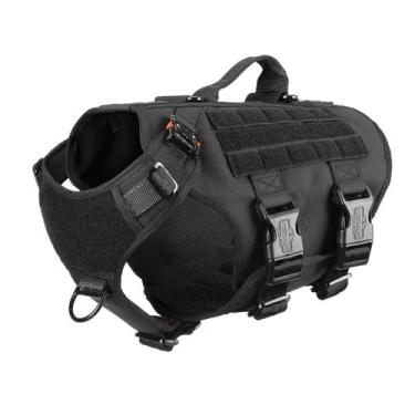 Imagem de Arnês tático para cães ICEFANG GN3 com fivela, colete Molle Black M