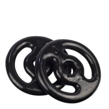 Imagem de Anilha Emborrachada 5 Kg Preta Para Halteres - Par - Infinity