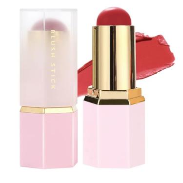 Imagem de Blush Em Bastão Creme | Blush Líquido Hidratante Impermeável Em Bastão,Iluminador Facial Natural de Longa Duração para Pele Seca, ou Mista em Maçãs do Rosto, da Sobrancelha e Lábios