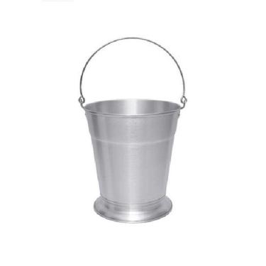 Imagem de Balde De Alumínio Grande Com Pé 8 Litros Docesar