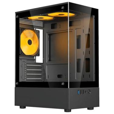 Imagem de Gabinete Aquário Gamer Nuker V2 Pro,Mid-tower, Lateral Vidro Temp, 3 F