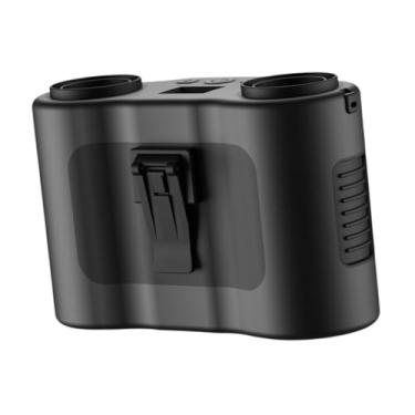 Imagem de Generic Clipe do ventilador da cintura portátil em 5 VELOCIDADE AJUSTÁVEL Hands Free Air Tents USB Charging Neck Fan para acampar viagens multiuso, Preto