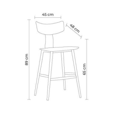 Imagem de Banqueta De Cozinha Baixa Analu Rivatti - Preto E Verde