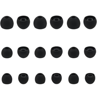 Imagem de BLUEWALL Pontas auriculares compatíveis com JBL 125TWS 130NC Vibe100, tamanhos P/M/G, pontas de silicone macio, pontas de substituição compatíveis com JBL 125TWS 130NC Vibe 100, 9 pares, preto