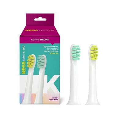 Imagem de Refil Para Escova Dental Elétrica Kess Soni-K 100 2 unidades