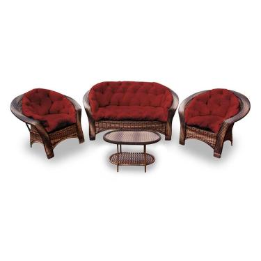 Imagem de Conjunto De Sofá 19 1 Sofá 2 L + 2 Poltronas + 1 Mesa Centro