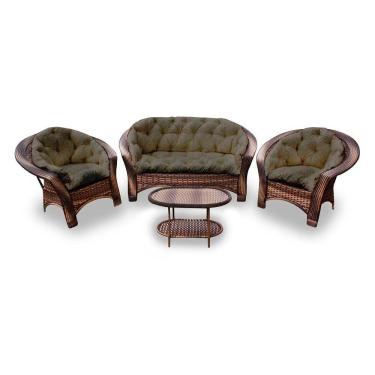 Imagem de Conjunto De 1 Sofá + 2 Poltronas + 1 Mesa Centro Fendi