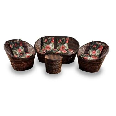 Imagem de Conjunto 1 Sofá Bola + 2 Poltronas + 1 Mesa Centro Preto