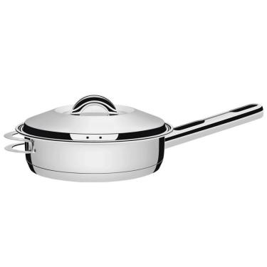Imagem de Frigideira Tramontina Solar Inox Com Tampa 28Cm Inox