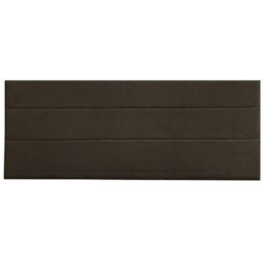 Imagem de Cabeceira Painel Cama Solteiro 100 Cm Hellena Suede Marrom