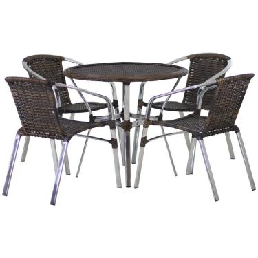 Imagem de Jogo 4 Cadeiras Floripa E Mesa Tramado Trama Original Argila