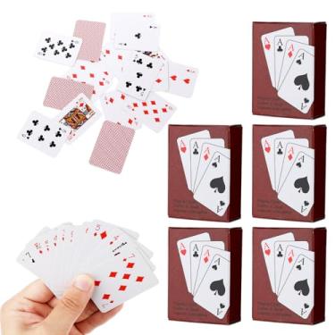 Imagem de 5 Decks Mini Playing Cards, Party Spoof Fun Smal Playing Cards, Miniature Poker Cards, Mini Poker Game for Adults, Party Favor, Tiny Deck of Novelty Party Gift for Christmas, Halloween, Par, New Year