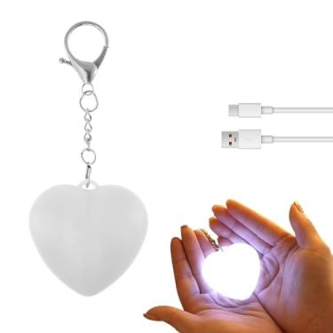 Imagem de TALTAW Bolsa de mão de amor leve, bolsa leve com sensor automático lâmpada de cama ideias de presente de coração para mulheres