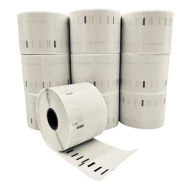 Imagem de William Hunter Etiquetas adesivas de 6 cm x 3 cm compatíveis com modelos Dymo 450 4XL (não serve para 550 ou 5GG) Rolo de papel adesivo adesivo, 1000 etiquetas por rolo, 10 rolos