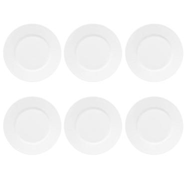 Imagem de Jogo De Pratos Em Vidro Opaline Temperado Branco, Vários Modelos (6, Sobremesa Bianco)