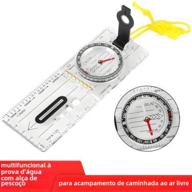 Imagem de Bússola Multifuncional À Prova D'água, Régua De Escala De Mapa, Ferram
