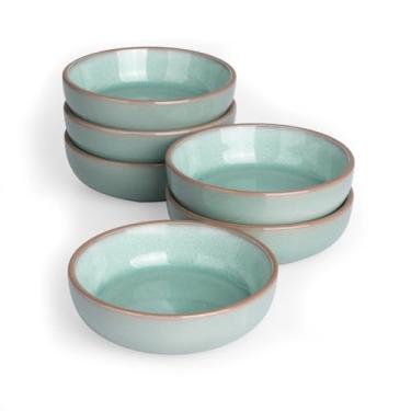 Imagem de famiware Nature Prato de molho de soja de cerâmica, conjunto de 6 tigelas de molho de 85 g, tigelas/pratos/xícaras/pratos, tigelas de servir pequenas para acompanhamentos, condimentos, sushi