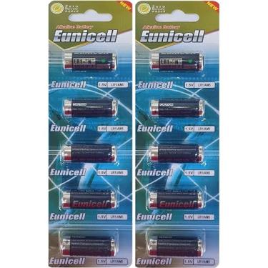Imagem de Eunicell Lot de 10 pilhas alcalinas LR1 Equivalent MN9100/AM5/N 1,5 V