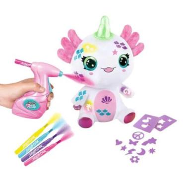 Imagem de Pelúcia Boneco Axolote Airbrush C/ Luzes Lave e Repita - Fun