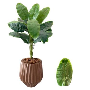 Imagem de Bananeira Buquê Planta Artificial Com Vaso Polietileno - FlorImp