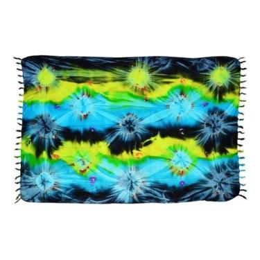 Imagem de Canga de Praia Tie Dye - Verde - Besakih, Azul, Pink