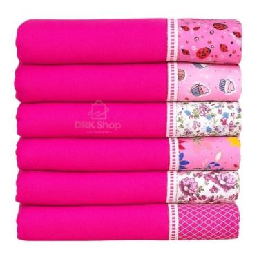 Imagem de Kit 10 Pano De Prato Pé Galinha Barrado Tricoline 3 Variação - DRK, Pi