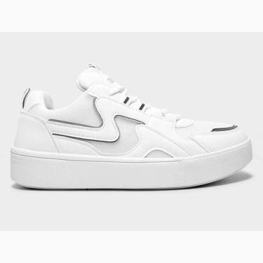 Imagem de Tenis Ramarim Casual Feminino - Branco e Prata, 38