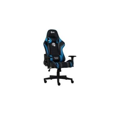 Imagem de Cadeira Gamer ELG Black Hawk, Até 140 kg, Apoio Cervical, Encosto Reclinável, Apoio De Braços, Ajuste De Altura, Preto e Azul - CH05BKBL