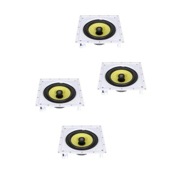 Imagem de Kit 4 Caixas De Som Quadradas de Embutir JBL CI Plus 8S 200w Rms - Branca