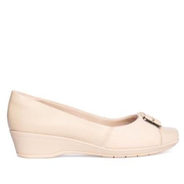 Imagem de Sapato Feminino Comfortflex Anabela Nude, Nude, 36