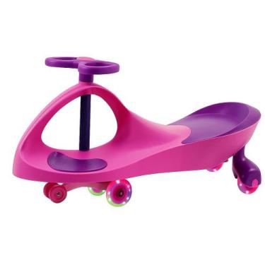 Imagem de Carrinho Rolimã Infantil Super Car Rosa com Volante 360, Rodas com LED