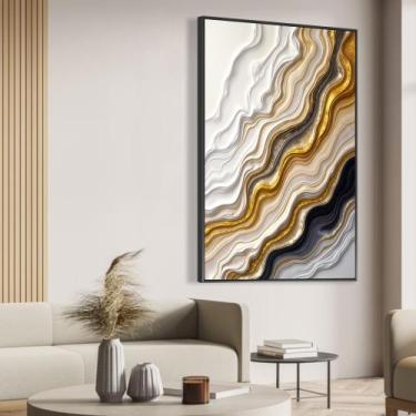 Imagem de Quadro decorativo linhas abstratas - MeMoldura, Chassi Borda Infinita,