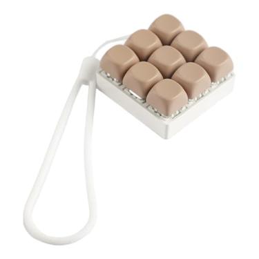 Imagem de Generic Brinquedo Fidget com Teclado Clicker, Chaveiro com Teclado Fidget, Presente Compacto, Elegante e Resistente com Cordão de Silicone, Acessório para, Marrom