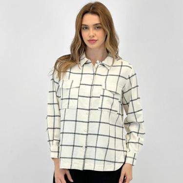 Imagem de Camisa Malwee Xadrez Manga Longa Feminina-Feminino