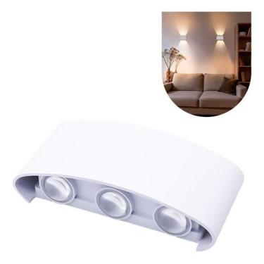 Imagem de Arandela Meia Lua 6 Fachos 6w Capa Branca Roya