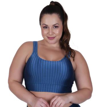 Imagem de Top Fitness Plus Size 3D Terra e Mar Cropped de Academia Nicole-Feminino