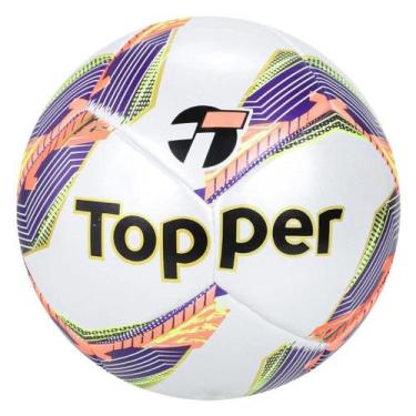 Imagem de Bola Futsal Topper Dominator Pro, Laranja, Violeta, Amarelo, UN