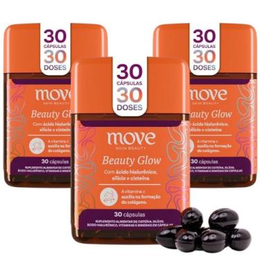 Imagem de Kit 3 Beauty Glow Multivitamínico Move Skin Beauty 30 Cápsulas