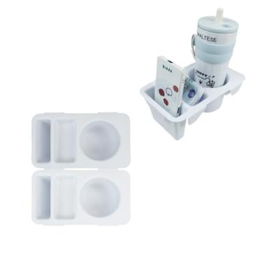 Imagem de Lckaey 2 acessórios para bolsa Bogg - capa de armazenamento para bandeja de copo - bandeja superior de praia em EVA - suporte para celular - adequado para Stanley Cup - divisor de praia e organizador