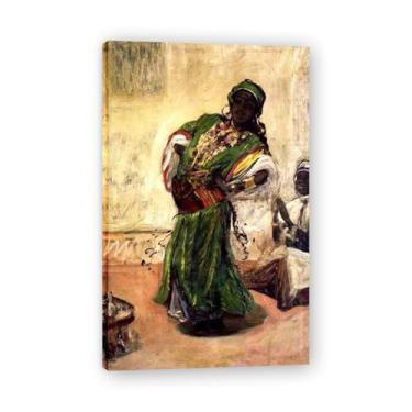 Imagem de A Moorish Dance John Lavery Iconic Realist Portrait & War Scene Canvas Art – Decoração de parede irlandesa atemporal para casa 20 x 32 cm emoldurada