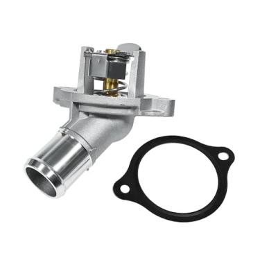 Imagem de BuliBoao Conjunto de carcaça do termostato de refrigeração do motor serve para Buick Encore Chevy Cruze Equinox Malibu Trax GMC Terrain 1.4L 1.5L 2016-2022 12673413, 902-2124, 12656949